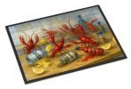 Crawfish Gone Wild Doormat Front Door Mat Indoor Outdoor Rugs for Entryway, Non Slip Washable Low Pile, 24H X 36W