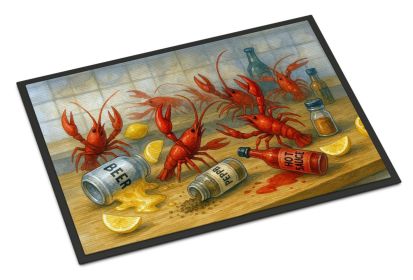 Crawfish Gone Wild Doormat Front Door Mat Indoor Outdoor Rugs for Entryway, Non Slip Washable Low Pile, 24H X 36W