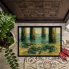 Crabs under the pier Doormat Front Door Mat Indoor Outdoor Rugs for Entryway, Non Slip Washable Low Pile, 24H X 36W