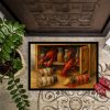 Crawfish and Spice Rack Doormat Front Door Mat Indoor Outdoor Rugs for Entryway, Non Slip Washable Low Pile, 24H X 36W