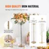 VEVOR 2PCS 35.43inch /90cm Tall Crystal Wedding Flowers Stand, Luxurious Centerpieces Flower Vases Crystal Gold Vase Metal