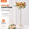 VEVOR 2PCS 35.43inch /90cm Tall Crystal Wedding Flowers Stand, Luxurious Centerpieces Flower Vases Crystal Gold Vase Metal