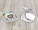 Shih Tzu Luau Compact Mirror Decorative Travel Makeup Mirror for Women Girls Gifts Pocket Makeup Mirror Folding Handheld
