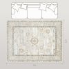 HOMCOM 6x9 Area Rug, Indoor Boho Machine Washable Carpet for Living Room, Bedroom, Dining Room, Kitchen, Blue