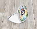 Shih Tzu Luau Compact Mirror Decorative Travel Makeup Mirror for Women Girls Gifts Pocket Makeup Mirror Folding Handheld