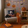 American Eskimo Puppy Halloween Throw Pillow Machine Washable, Indoor Outdoor Decorative Pillow for Couch, Bed or Patio, 14Hx14W