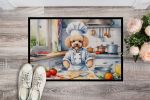 Poodle The Chef Doormat Front Door Mat Indoor Outdoor Rugs for Entryway, Non Slip Washable Low Pile, 24H X 36W