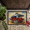 Crawfish Cooking Doormat Front Door Mat Indoor Outdoor Rugs for Entryway, Non Slip Washable Low Pile, 24H X 36W